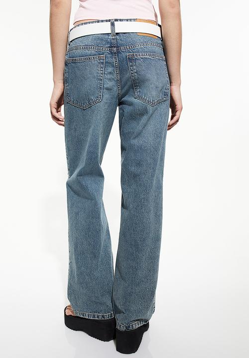 H&M - Wide low waist jeans - denim blue