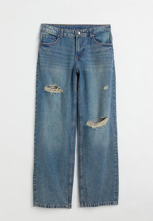 H&M - Wide low waist jeans - denim blue