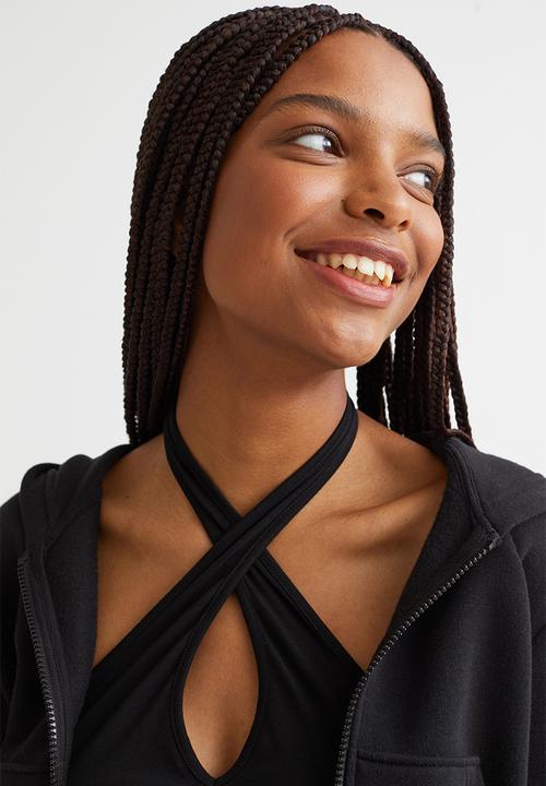 H&M - Halterneck v-neck top - black