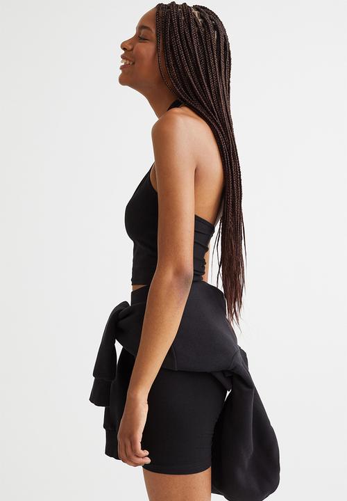 H&M - Halterneck v-neck top - black