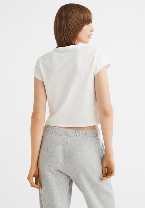 H&M - Cotton jersey T-shirt - white