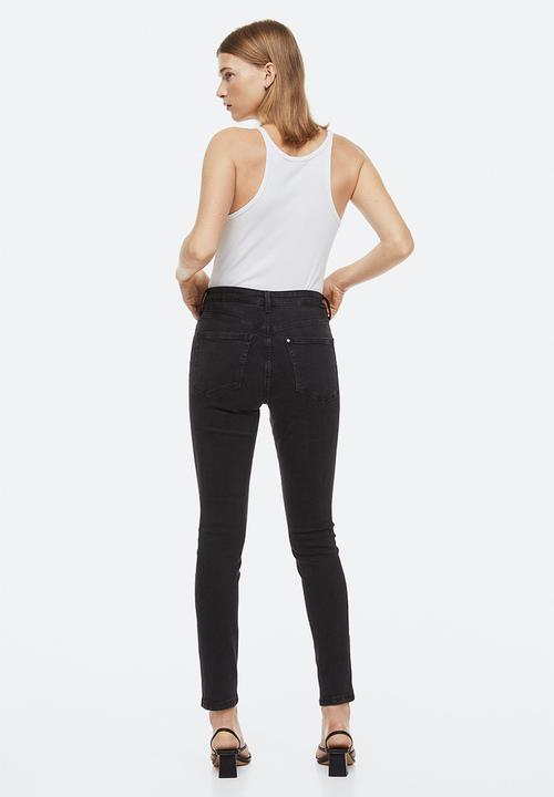 H&M - True to you skinny high jeans - black