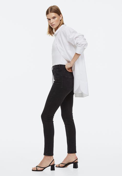 H&M - True to you skinny high jeans - black