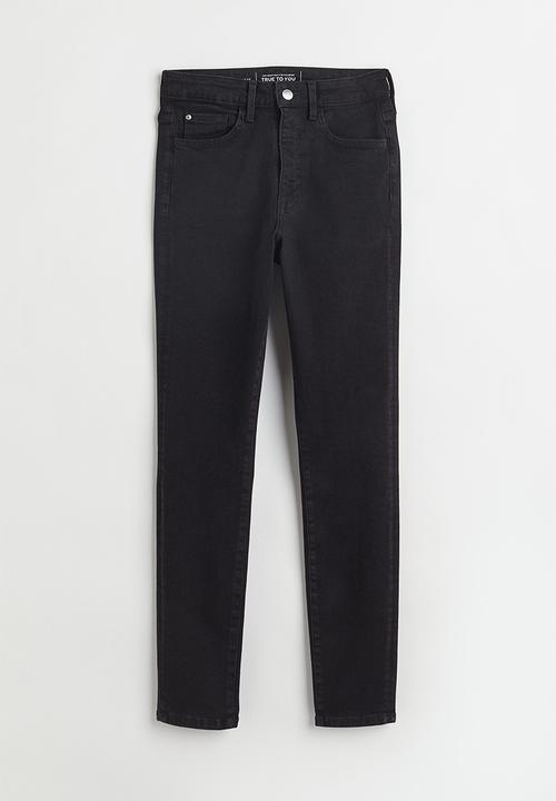 H&M - True to you skinny high jeans - black