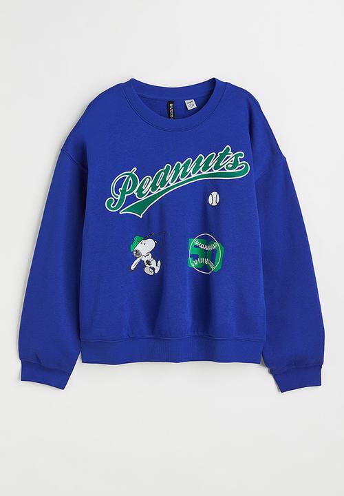 H&M - Printed sweatshirt - bright blue/snoopy