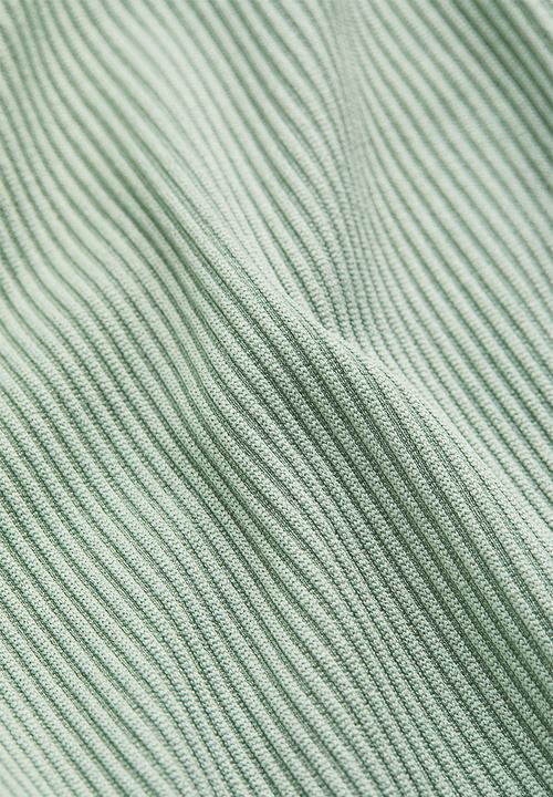 H&M - Ribbed bodycon dress - light green