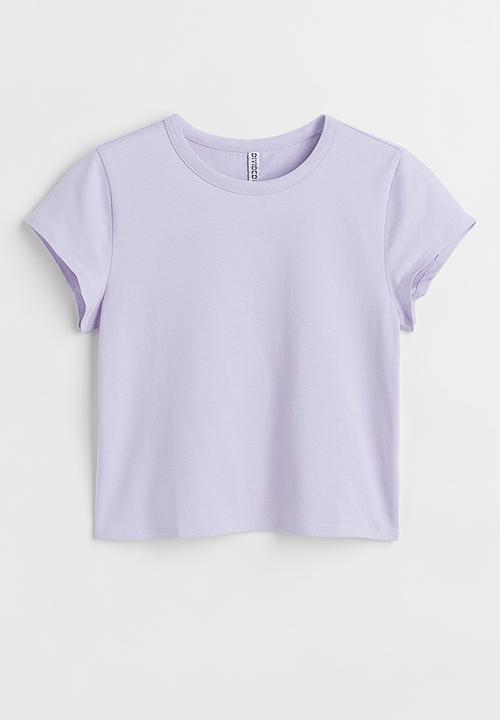 H&M - Cotton jersey T-shirt - light purple