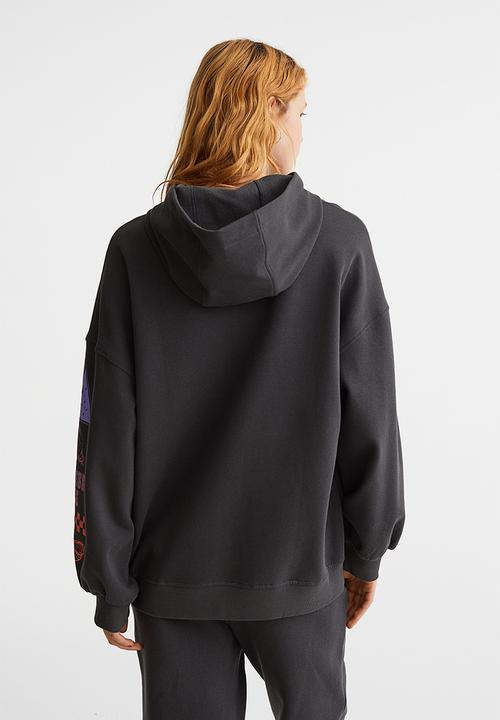 H&M - Oversized hoodie - black/stars