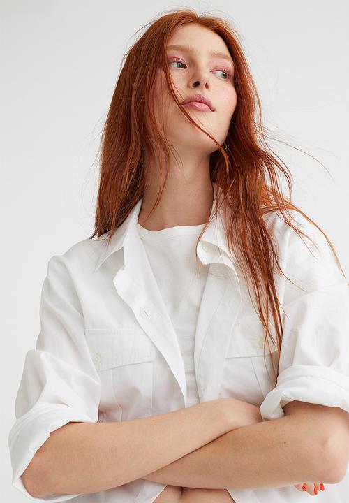 H&M - Poplin shirt - white