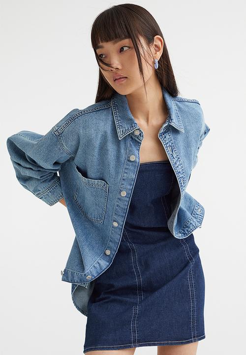 H&M - Bandeau dress - dark denim blue