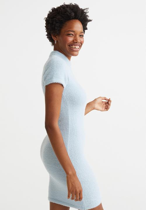 H&M - Knitted bodycon dress - light blue