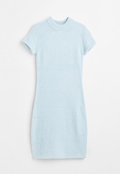 H&M - Knitted bodycon dress - light blue