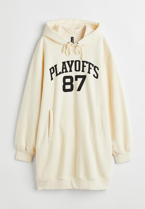 H&M - Hooded sweatshirt dress - cream/playoffs