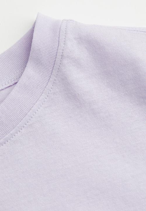 H&M - Cropped cotton t-shirt - light purple
