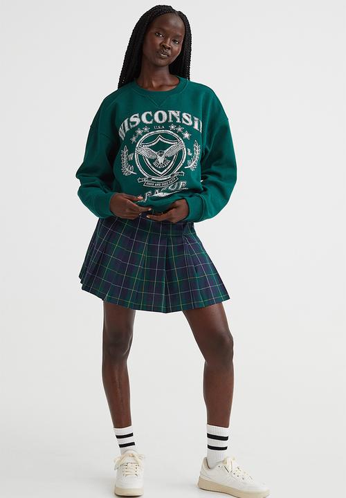 H&M - Sweatshirt - dark green/wisconsin