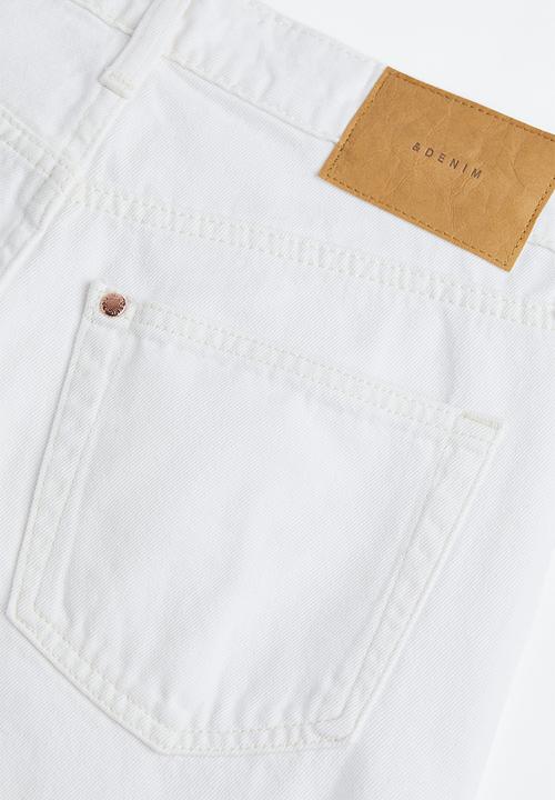 H&M - 90s baggy low jeans - white