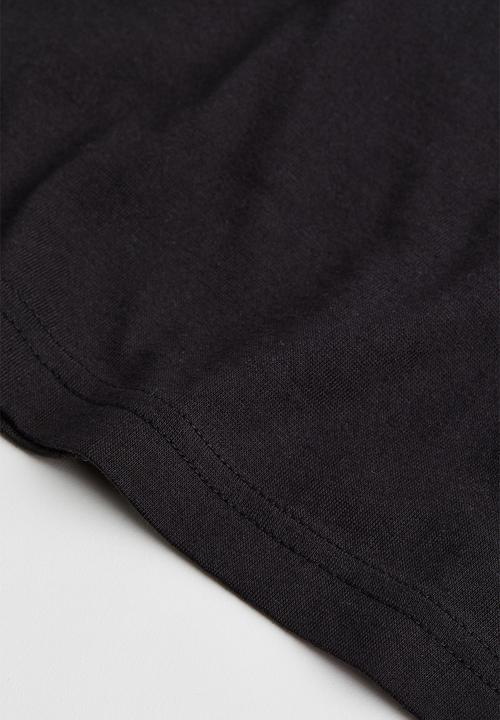 H&M - Cropped cotton t-shirt - black