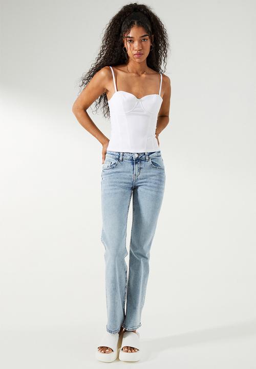 H&M - Twill bustier top - white