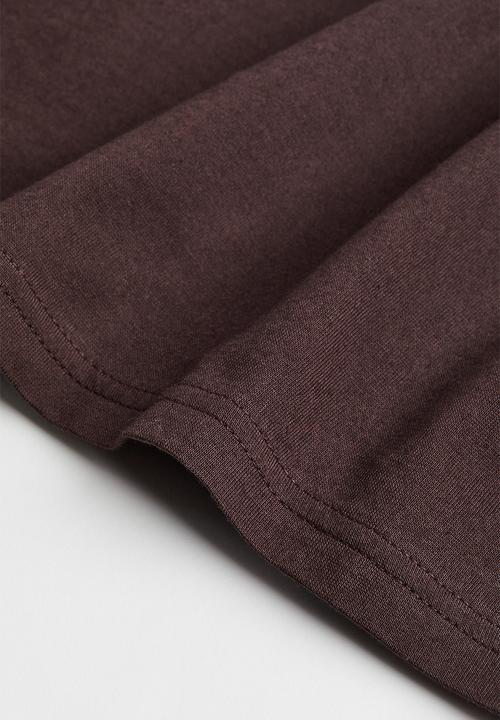 H&M - Cropped cotton t-shirt - dark brown