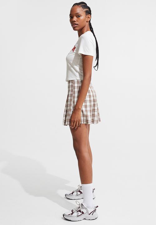 H&M - Cropped printed T-shirt - white/washington