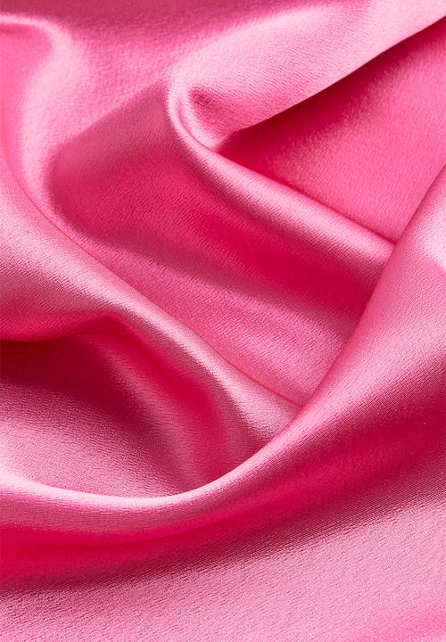 H&M - Short satin dress - cerise