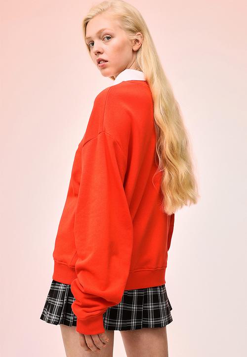 H&M - Collared sweatshirt - orange/bambi
