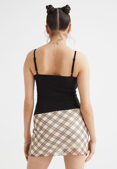 H&M - Twill bustier top - black