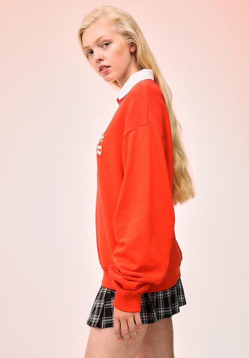 H&M - Collared sweatshirt - orange/bambi