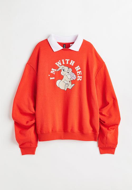 H&M - Collared sweatshirt - orange/bambi