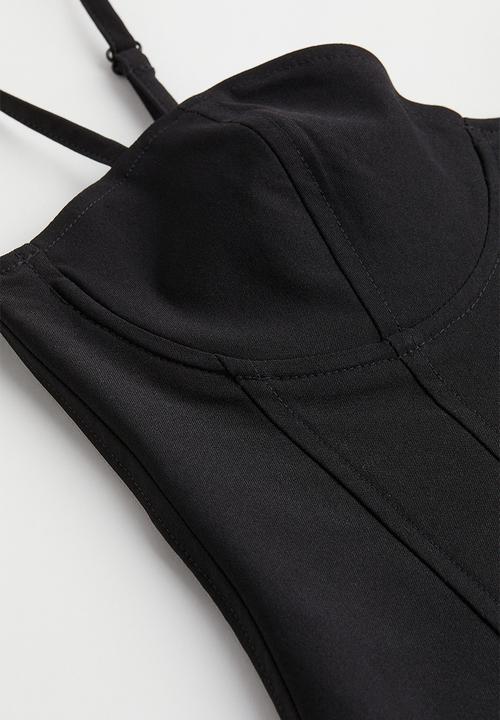 H&M - Twill bustier top - black