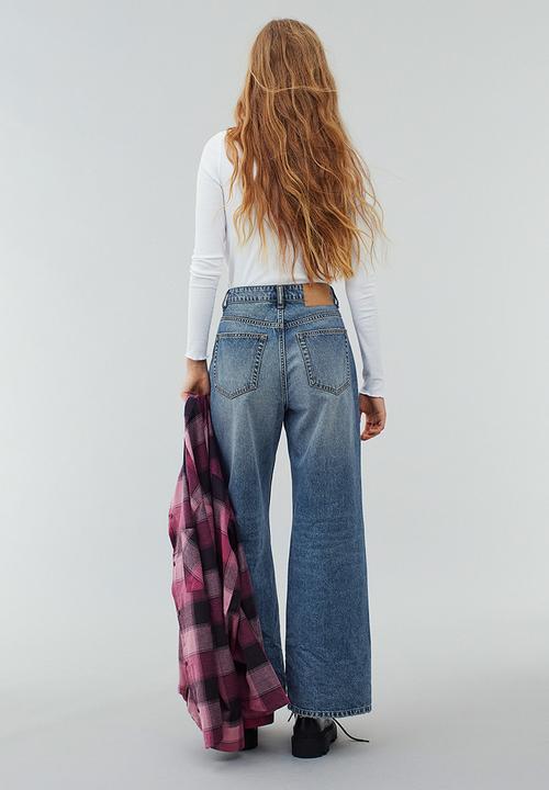 H&M - Wide high jeans - denim blue