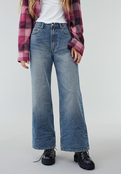 H&M - Wide high jeans - denim blue