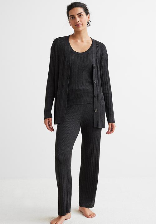 H&M - Rib-knit cardigan - dark grey