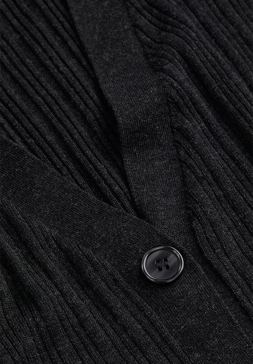 H&M - Rib-knit cardigan - dark grey