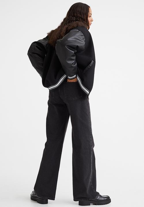 H&M - Wide high jeans - black