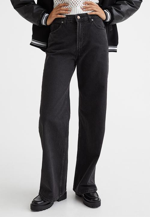 H&M - Wide high jeans - black