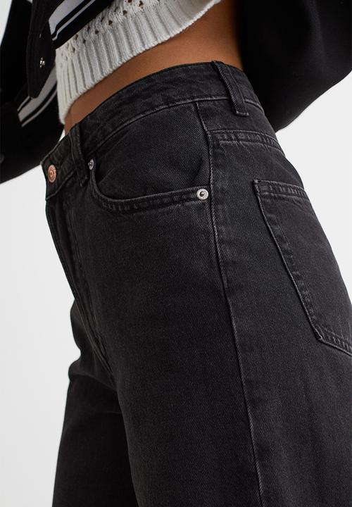 H&M - Wide high jeans - black