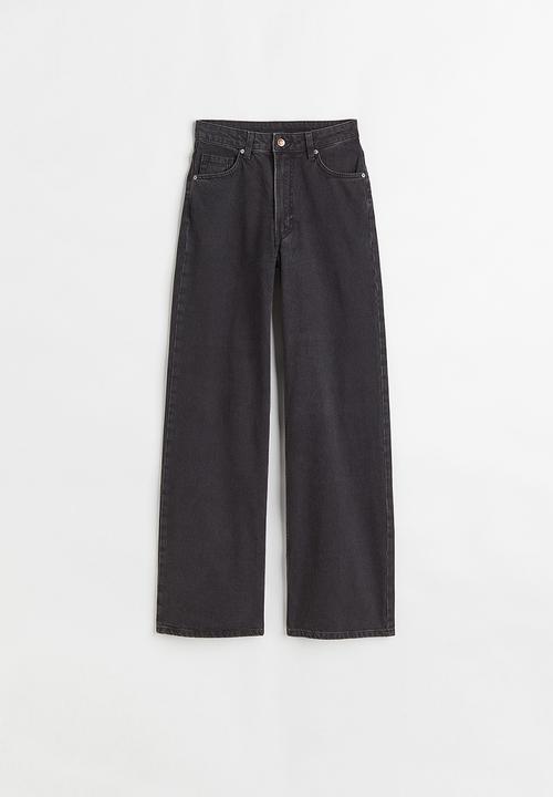 H&M - Wide high jeans - black