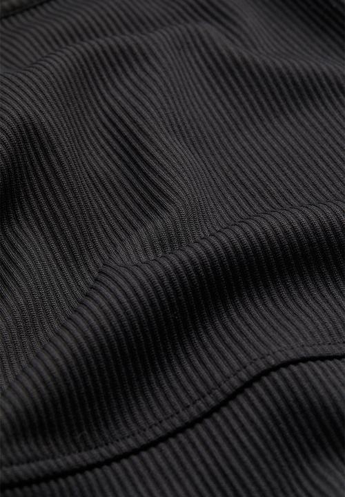 H&M - Ribbed cropped top - black I