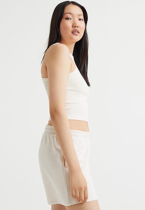 H&M - Ribbed vest top - cream