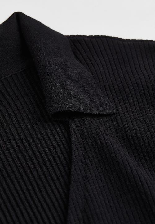 H&M - Rib-knit cardigan - black 