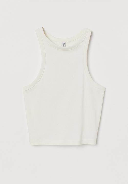 H&M - Ribbed vest top - cream