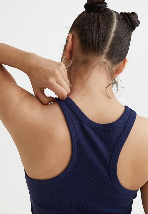 H&M - Ribbed vest top - dark blue