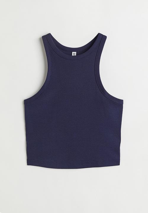 H&M - Ribbed vest top - dark blue