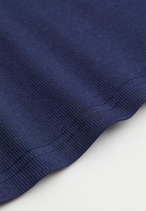 H&M - Ribbed vest top - dark blue