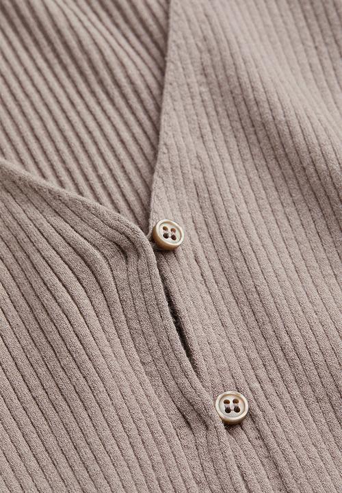 H&M - Rib-knit cardigan - greige 