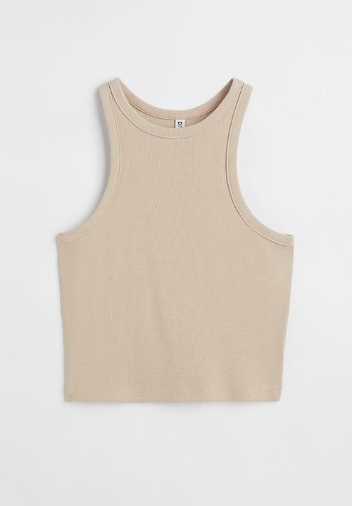 H&M - Ribbed vest top - beige