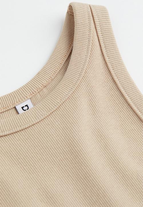 H&M - Ribbed vest top - beige