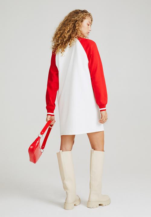 H&M - Printed sweatshirt dress - red/coca-cola