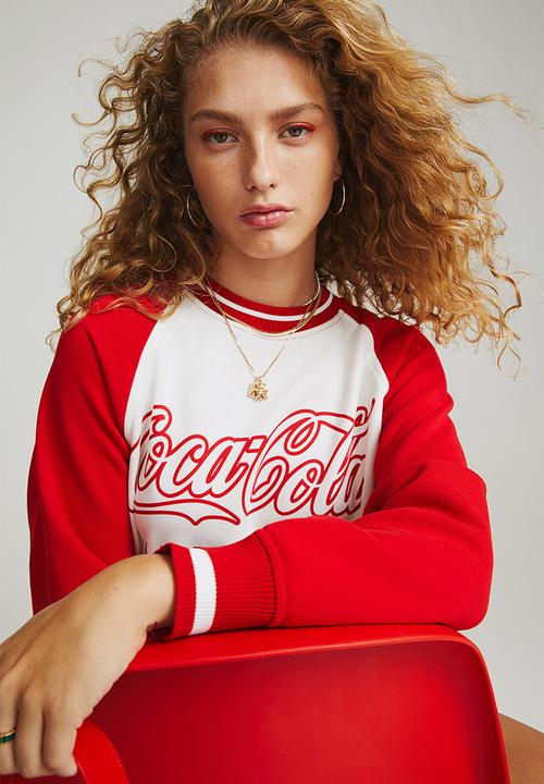 H&M - Printed sweatshirt dress - red/coca-cola